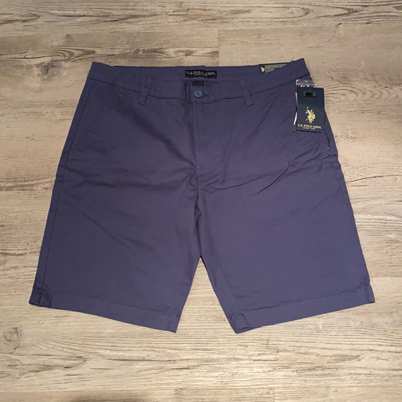 U.S. Polo Assn. flat front shorts navy blue size 34 NWT - Picture 1 of 5